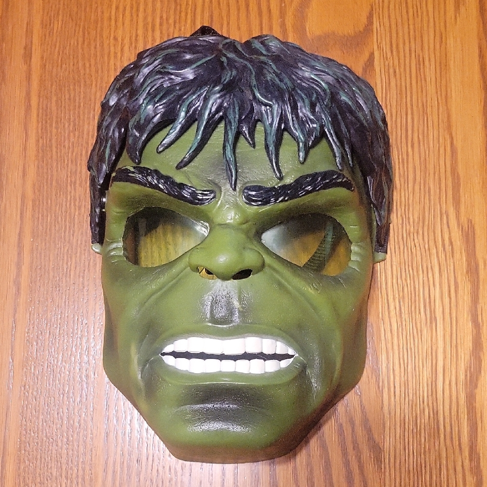Light Up Halloween Green Hulk Mask 2007 Hasbro